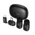 HOCO L19 Wireless Microphones, Receiver Type-C with Lightning Adapter for iPhone and Android, Graceful Dual Mic Lavalier Wireless Microphone - Black